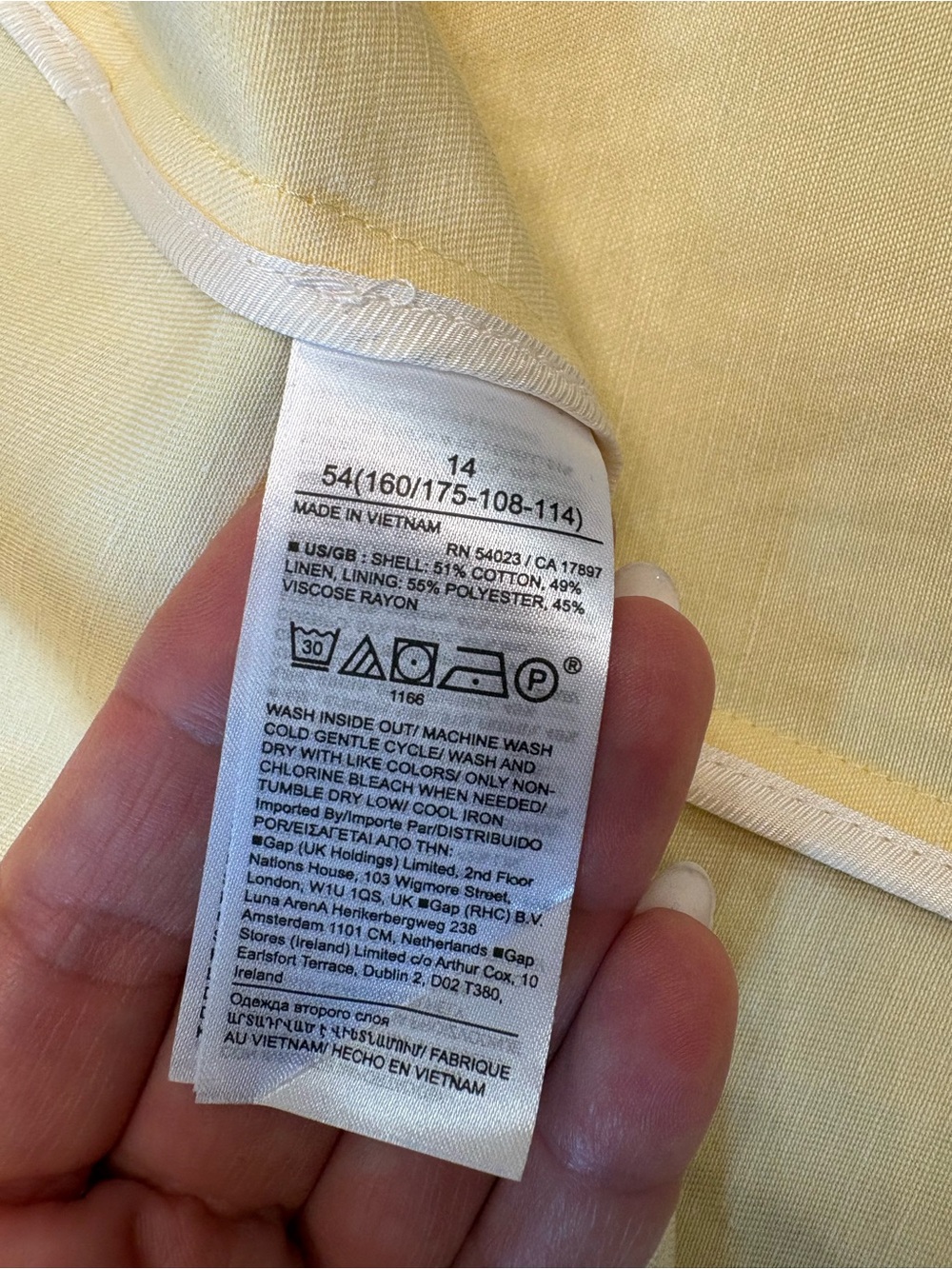 Banana Republic Oversized Pale Yellow Linen Blend Blazer - Picture 10 of 12